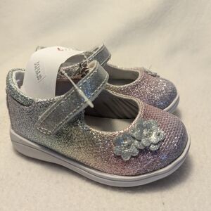 NWT Stride Rite Toddler Shoes In Rainbow Glitter, Size 4W